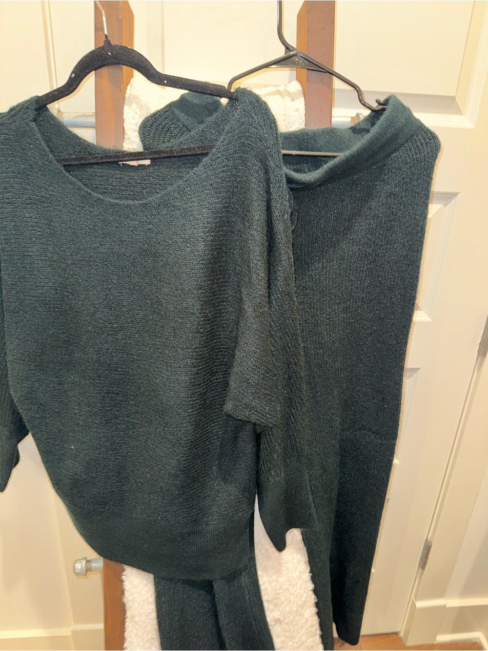 Skies Are Blue Teal Scoop Neck Knit Sweater Set